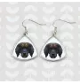 Leonberger - earrings with a picture and the inscription geometric dog Art-Dog