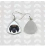 Leonberger - earrings with a picture and the inscription geometric dog Art-Dog