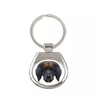 Leonberger - geometric keychain with a photo and the inscription Art-Dog