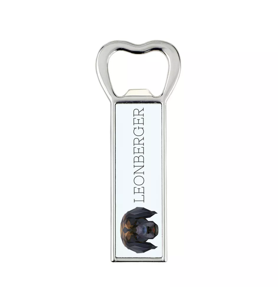 Leonberger, Chien De Leonberg - ouvre-bouteille avec une image et une inscription pour la bière Art-Dog