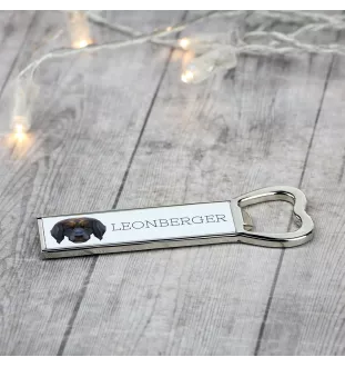 Leonberger, Chien De Leonberg - ouvre-bouteille avec une image et une inscription pour la bière Art-Dog