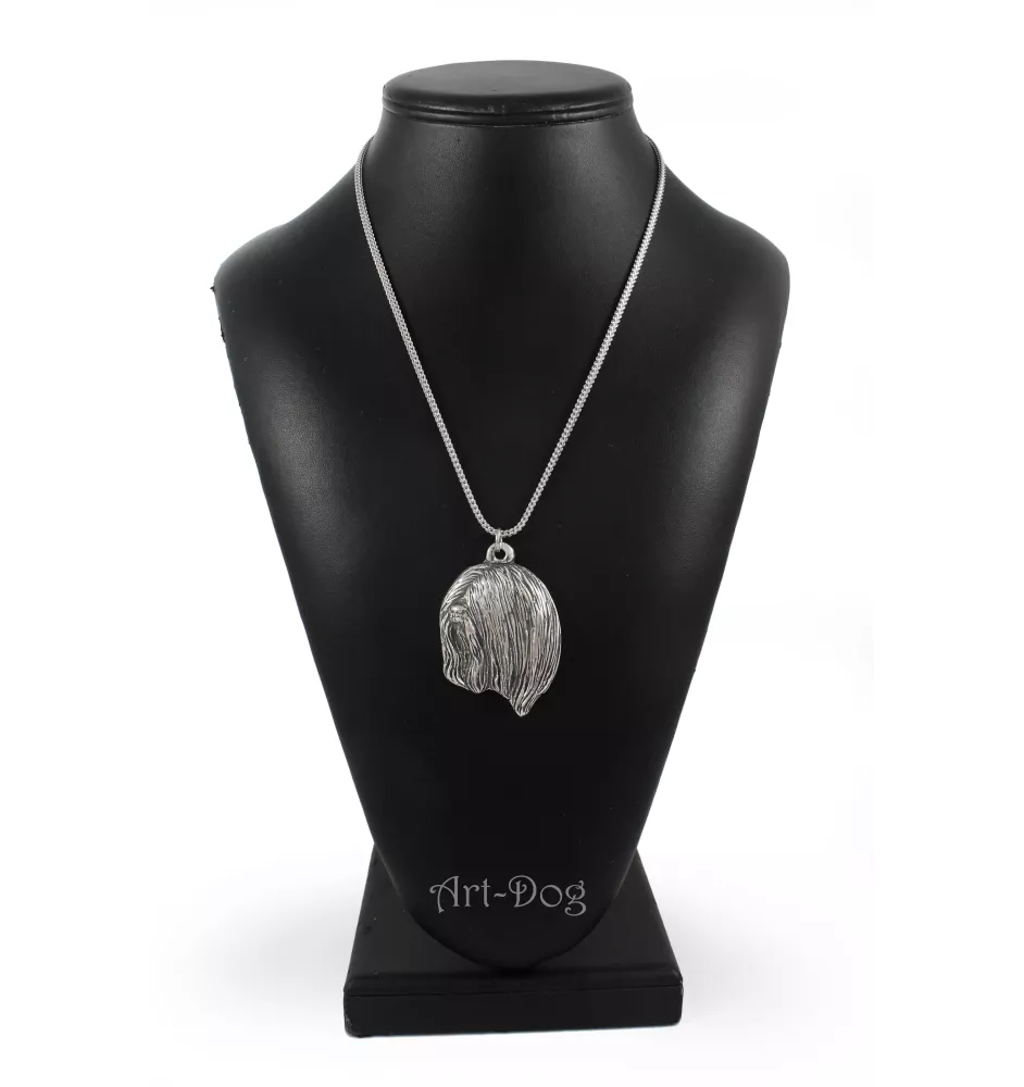 Lhasa Apso - un collier avec un chien, un pendentif de chien sur une chaîne en argent, un bijou unique de la marque Art-Dog