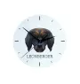 Leonberger - geometrische Wanduhr mit Bild und Aufschrift der Marke Art-Dog