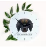 Leonberger - geometrische Wanduhr mit Bild und Aufschrift der Marke Art-Dog