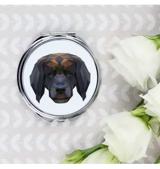 Leonberger, Chien De Leonberg - miroir avec une image et un motif géométrique de la marque Art-Dog