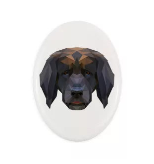 Leonberger - Fliese mit geometrischem Bild und Schriftzug der Marke Art-Dog
