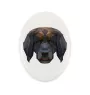 Leonberger, Chien De Leonberg - une plaque avec une photo et un motif géométrique de la marque Art-Dog