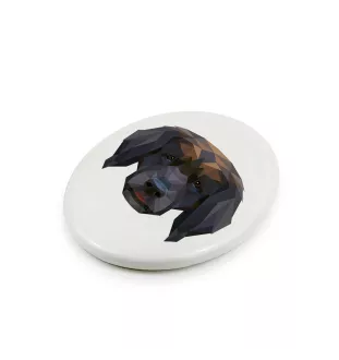Leonberger - a plate with a geometric design and the brand name Art-Dog