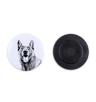 Malinois chien de berger belge - aimant avec un œil de chien, exceptionnellement léger, aimant puissant, produit fabriqué à la main par la marque Art-Dog