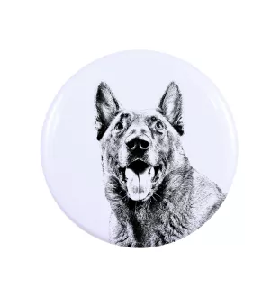 Malinois Owczarek belgijski przypinka z psem duża Art-Dog