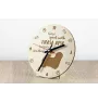 Lhasa Apso - clock with a dog, wooden clock, wall clock for dog lovers, clock for desk and shelf, Art-Dog
