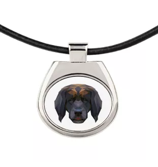Leonberger - necklace with a geometric design and the inscription "Art-Dog"