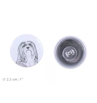 Lhasa Apso - boucles d'oreilles uniques avec un chien, votre animal de compagnie sur un porte-clés, marque propre Art-Dog