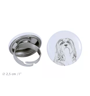 Lhasa Apso pierścionek z psem mały Art-Dog