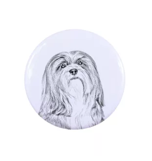 Lhasa Apso - pin with your dog, add your own photo, Art-Dog brand