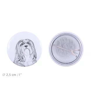 Lhasa Apso - pin with your dog, add your own photo, Art-Dog brand