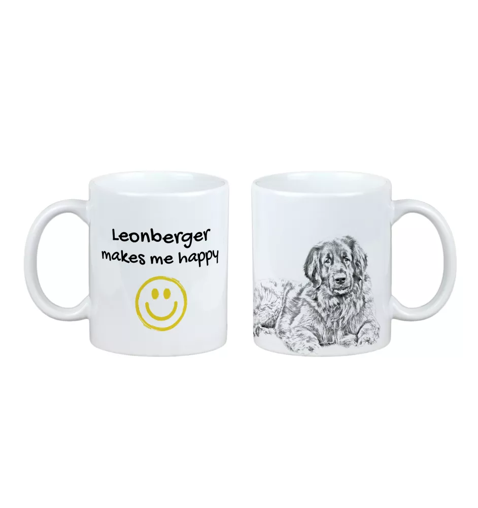 Leonberger - Tasse mit Hund, fröhliche Tasse für Hundeliebhaber, personalisiertes Geschenk der Marke Art-Dog