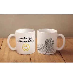Leonberger kubek z psem Makes me happy Art-Dog