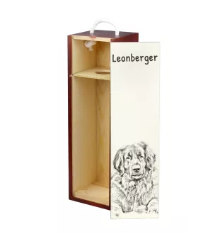 Leonberger - Weinbox mit Hund, Alkoholbox mit Grafik, personalisierte Geschenkbox der Marke Art-Dog