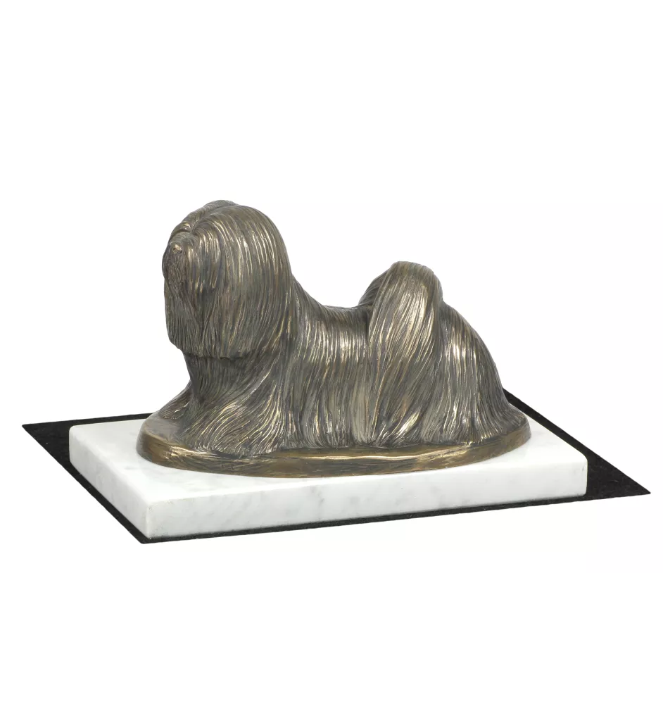 Lhasa Apso statuetka na jasnym kamieniu Art-Dog