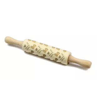 Lhasa Apso - small rolling pin with a dog, patterned dough roller, gadget for ceramicists from the Art-Dog brand