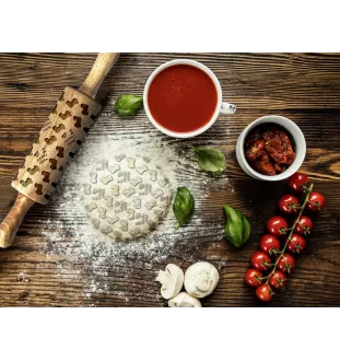 Lhasa Apso, Lhasaterrier, Löwenhund - kleiner Nudelholz mit Hund, Teigrolle mit Mustern, Gadget für Keramiker der Marke Art-Dog