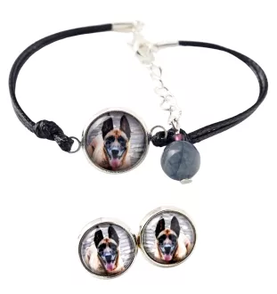 Malinois Belgischer Schäferhund - Schmuckset mit Ihrem Foto, Schmuckstück für Frauen, handgefertigtes Produkt, handgefertigtes Produkt mit Leidenschaft für die Marke Art-Dog.