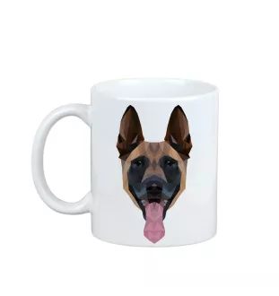 Malinois Belgischer Schäferhund - Becher mit einem Bild und dem Schriftzug geometrischer Hund Art-Dog