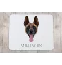 Malinois Belgian Shepherd Dog - geometric mouse pad with a picture and text by Art-Dog