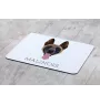 Malinois Belgischer Schäferhund - geometrisches Mauspad mit Bild und Aufschrift von Art-Dog