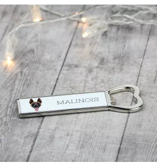 Malinois chien de berger belge - ouvre-bouteille avec une image et une inscription pour la bière Art-Dog