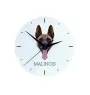 Malinois Belgian Shepherd Dog - geometric wall clock with a picture and the brand name Art-Dog