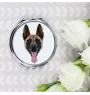 Malinois Belgischer Schäferhund - Spiegel mit Foto und geometrischem Aufdruck der Marke Art-Dog