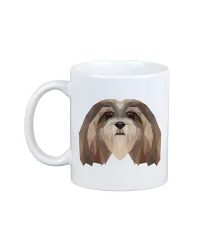 Lhasa Apso - cup with a geometric dog image and the inscription Art-Dog