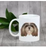 Lhasa Apso - tasse avec une photo et un motif de chien géométrique Art-Dog