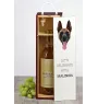 Malinois chien de berger belge - une boîte géométrique avec une photo et un texte pour le vin de la marque Art-Dog