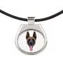 Malinois chien de berger belge - collier avec une photo et un motif géométrique de la marque Art-Dog