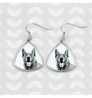 Malinois Belgischer Schäferhund - Hund Ohrringe, hängende Ohrringe mit Bild, personalisierter Schmuck mit dem Aufdruck der Marke Art-Dog