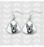 Malinois Belgian Shepherd Dog - dog earrings, hanging earrings with a picture, personalized jewelry with Art-Dog brand print