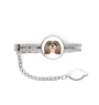 Lhasa Apso - geometric tie clip with a picture and inscription from Art-Dog