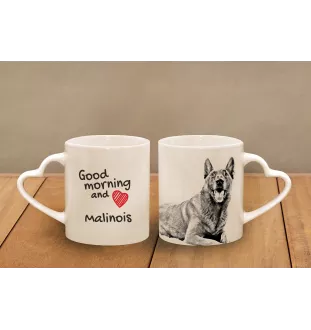 Malinois chien de berger belge - tasse avec chien, une tasse adorable avec une anse en forme de cœur, un cadeau universel de la marque Art-Dog