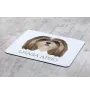 Lhasa Apso, Lhasaterrier, Löwenhund - geometrisches Mauspad mit Bild und Aufschrift von Art-Dog