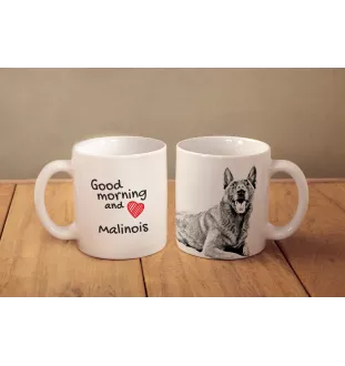 Malinois Belgian Shepherd Dog - cup with a dog, cup with a photo, personalized gift from the Art-Dog brand