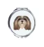 Lhasa Apso - mirror with a geometric design and the brand name Art-Dog