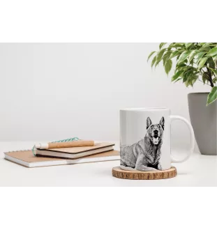 Malinois Owczarek belgijski kubek z psem I love Art-Dog