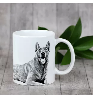 Malinois Owczarek belgijski kubek z psem I love Art-Dog