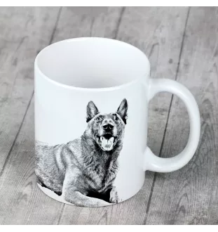 Malinois Owczarek belgijski kubek z psem I love Art-Dog