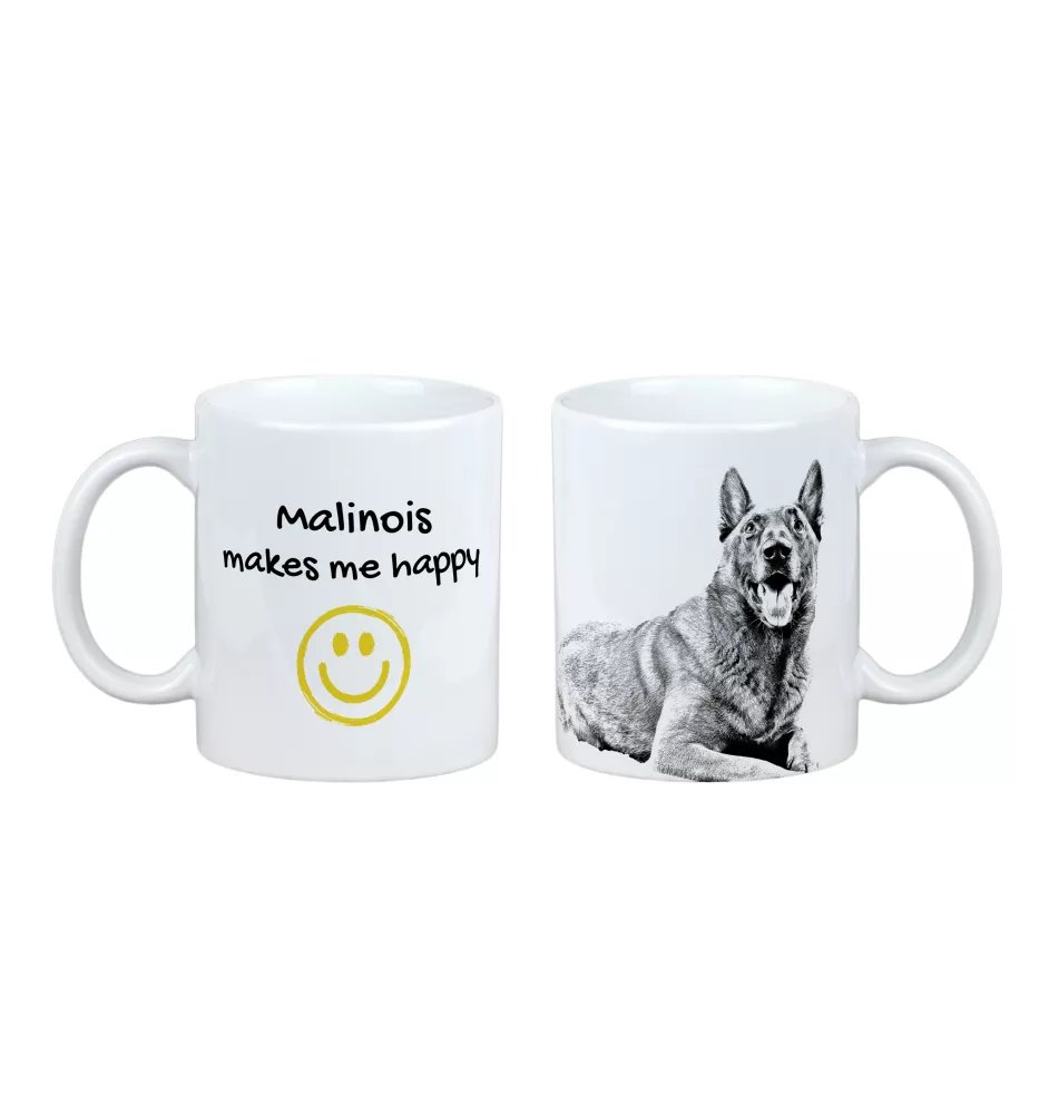 Malinois Belgischer Schäferhund - Tasse mit Hund, fröhliche Tasse für Hundeliebhaber, personalisiertes Geschenk der Marke Art-Dog