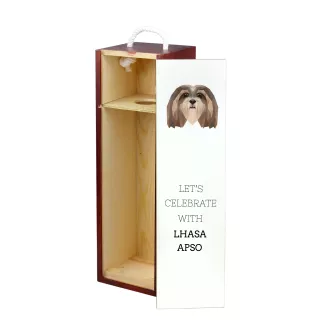 Lhasa Apso pudełko na wino geometryczne Art-Dog