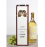 Lhasa Apso - une boîte géométrique avec une photo et un texte pour le vin de la marque Art-Dog
